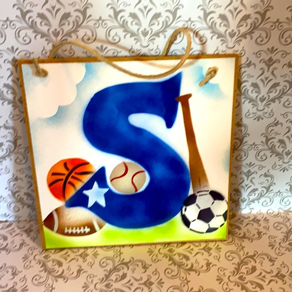 7x7 Blue S plague for boys room